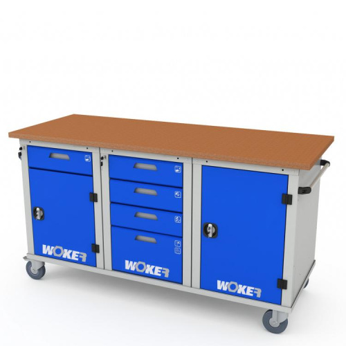 Верстак мобильный трехтумбовый WOKER PRO 3241.1800