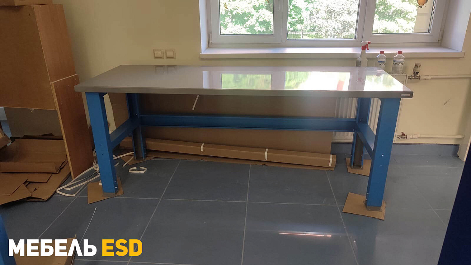 PLC 10.3 Стол металлический промышленный 1000х700 мм с тумбой