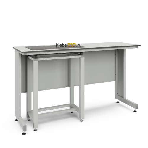 77.0047.10.08Л Стол весовой с приставкой ЭКРОС 1500х600х900 мм, весовой стол слева, раб. поверхность - LABGRADE